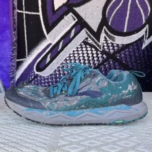Size 12.5 -‎ Brooks Caldera 3 Shoes Mens Blue Camo Sneakers 1102951D493